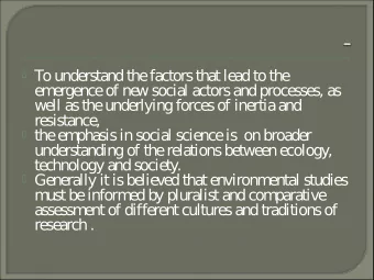 To unde  rsta  nd the  fa  ctors tha  t le  a  d to the  e  m  e  rg  e  nce  of ne  w socia  l