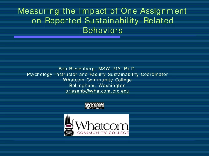 measuring the impact of one assignment on reported