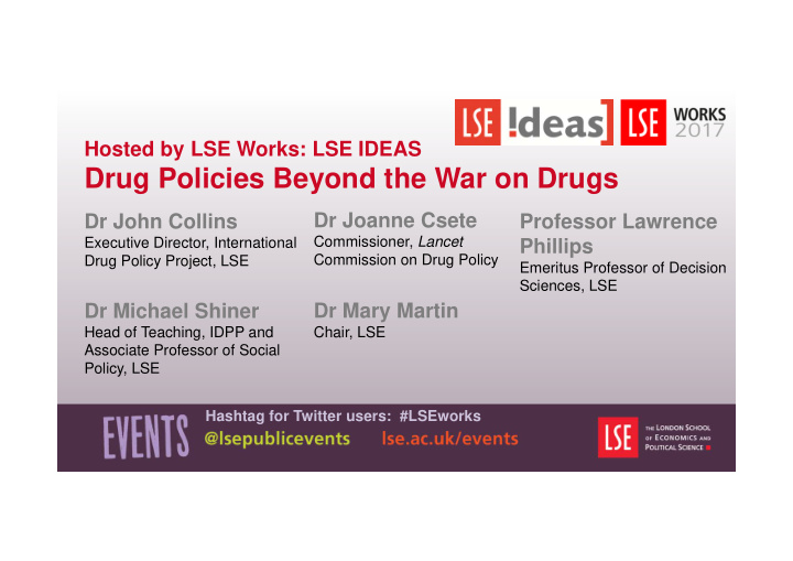 drug policies beyond the war on drugs