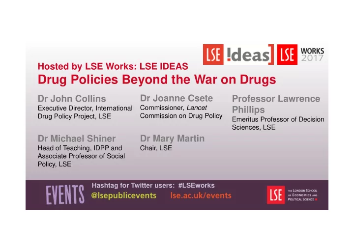 drug policies beyond the war on drugs