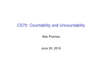 cs70 countability and uncountability