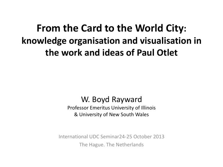 the young paul otlet the book and bibliography