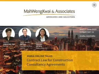 Contract Law for Construction  Consultancy Agreements  2  [Slide Title]    Slide Content