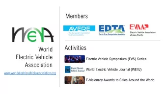World  Electric Vehicle  Electric Vehicle Symposium (EVS) Series  Association  World Electric