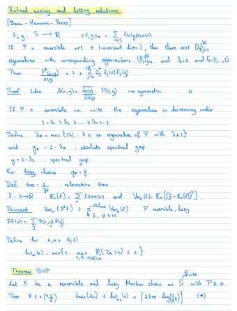3  x  for  Define  6,1 E a E  minft P TA  hitale  t  t  e  max X A ICA  x Theorem BHP  infinite