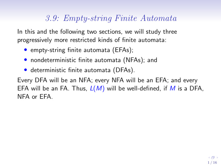 3 9 empty string finite automata