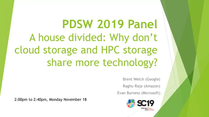 pdsw 2019 panel