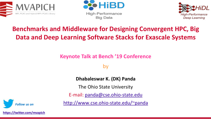 benchmarks and middleware for designing convergent hpc