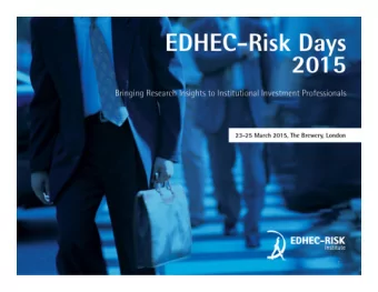 1 Do Commodity Index Holdings Still Make Sense for Institutional Investors? Revisiting the