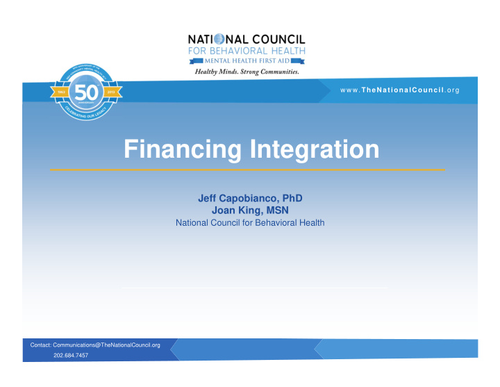 financing integration