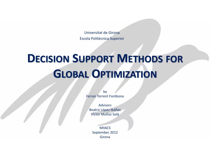 g lobal o ptimization