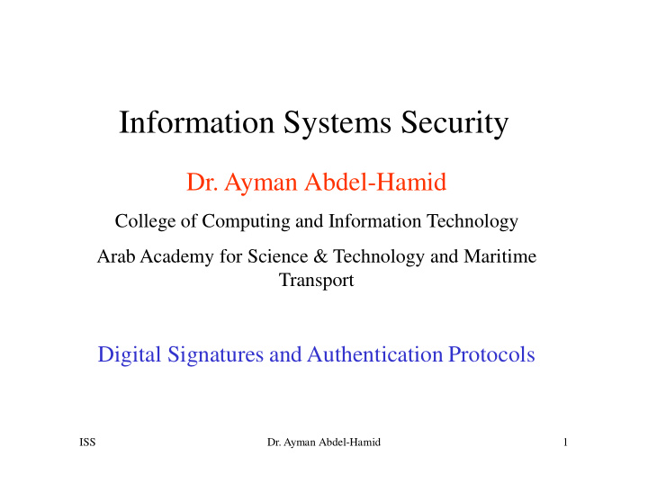 information systems security