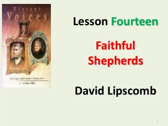 Shepherds  David Lipscomb  1  Controlling  the church  by virtue of authority of office is