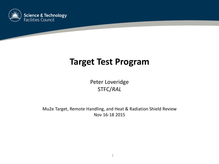 target test program