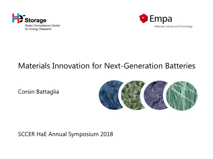 materials innovation for next generation batteries