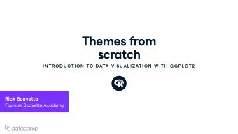 Themes from  scratch IN TR OD U C TION  TO DATA VISU AL IZATION  W ITH  G G P L OT 2 Rick Sca v e