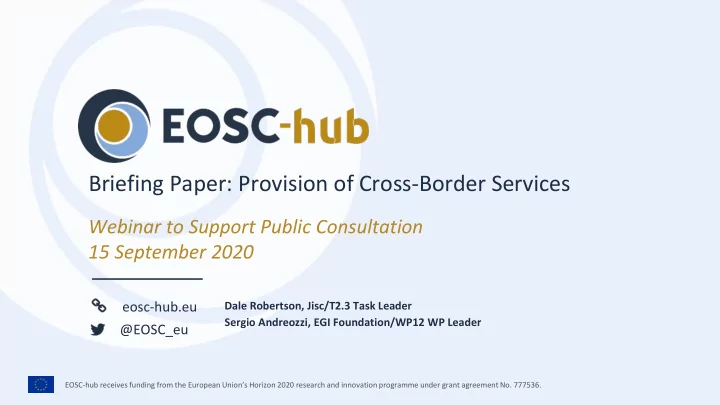 briefing paper provision of cross border services