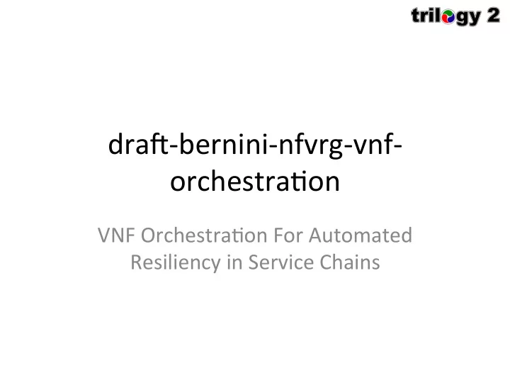 dra bernini nfvrg vnf orchestra2on