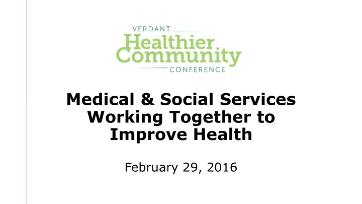medical social services
