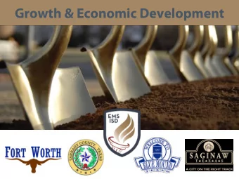 Growth &amp; Economic Development District Map  73 Square miles Economic Conditions  December