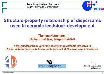 Structure-property relationship of dispersants  used in ceramic feedstock development  Thomas