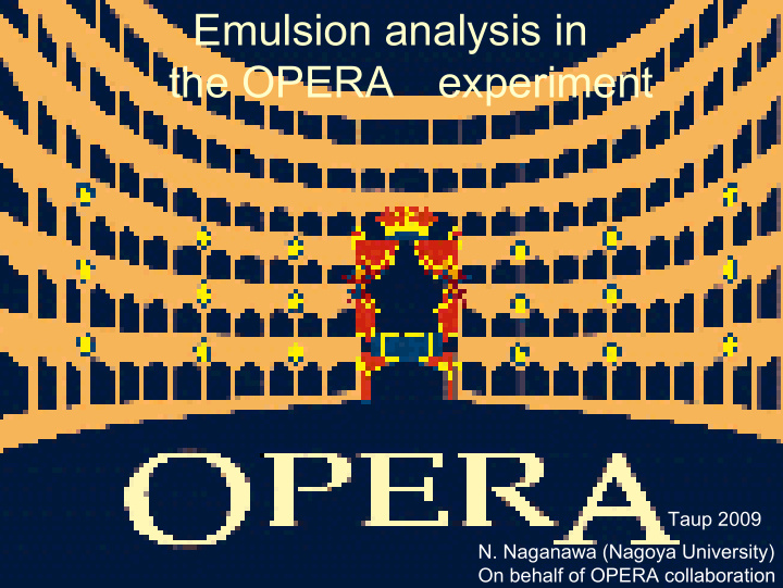emulsion analysis in the opera experiment