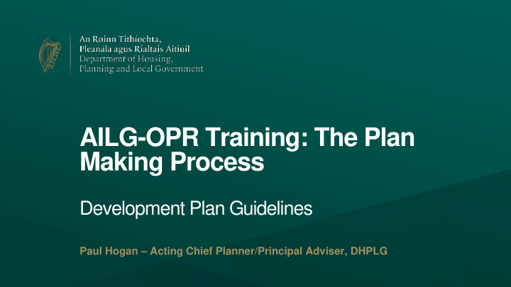 ailg opr training the plan making process