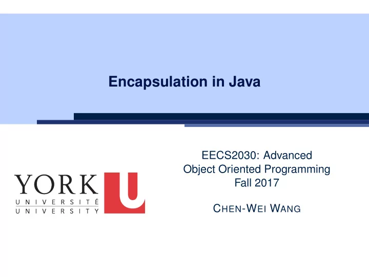 encapsulation in java