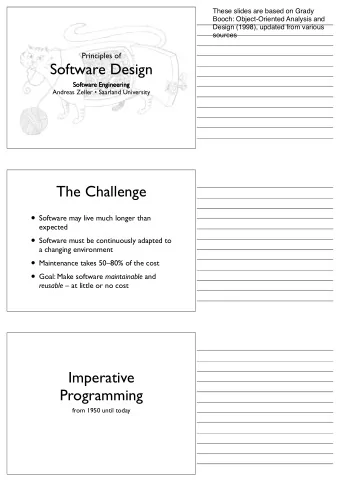 Software Design  Software Engineering  Software Engineering  Andreas Zeller  Saarland University