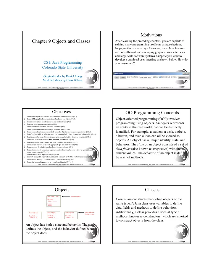 chapter 9 objects and classes