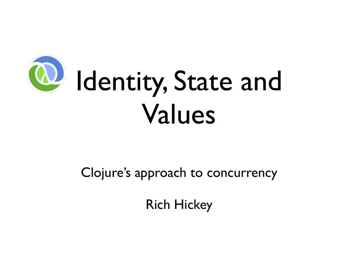 identity state and values