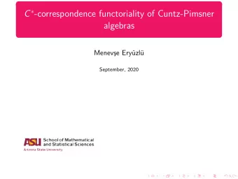 C  -correspondence functoriality of Cuntz-Pimsner  algebras  Menevs  e Ery  uzl  u