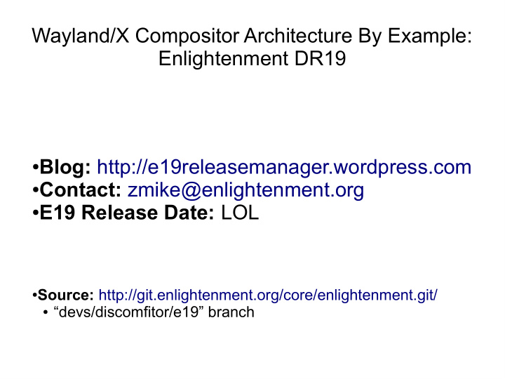 wayland x compositor architecture by example