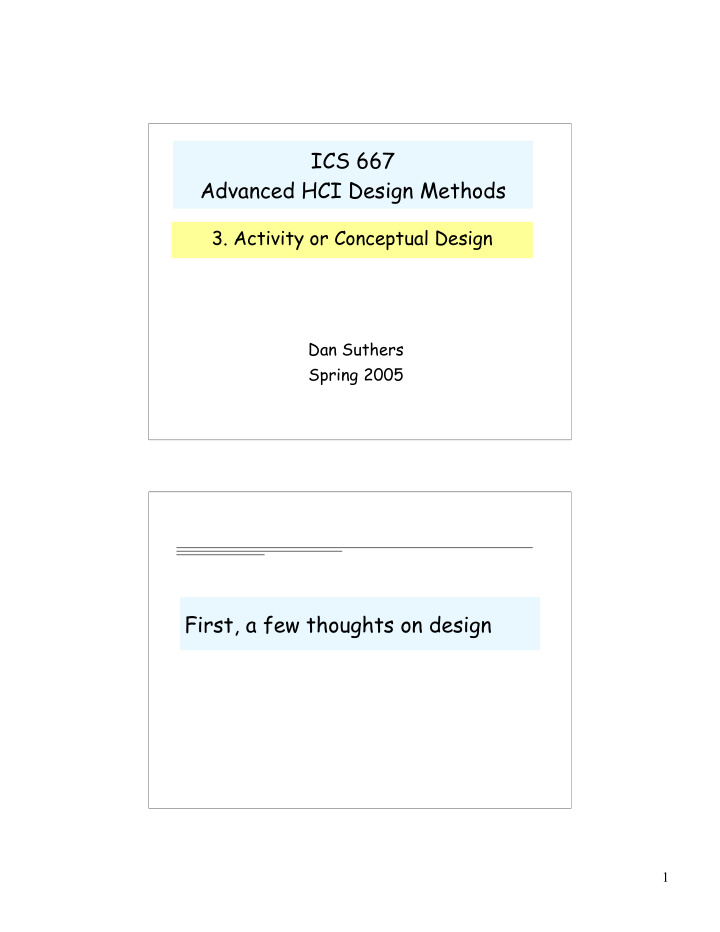 ics 667 advanced hci design methods
