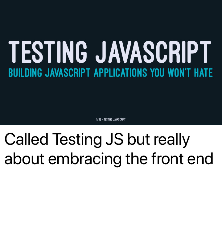 testing javascript
