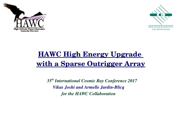 hawc high energy upgrade with a sparse outrigger array