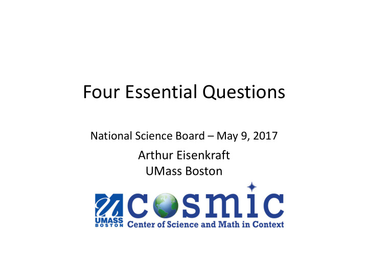 four essential questions