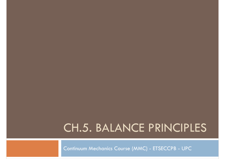 ch 5 balance principles
