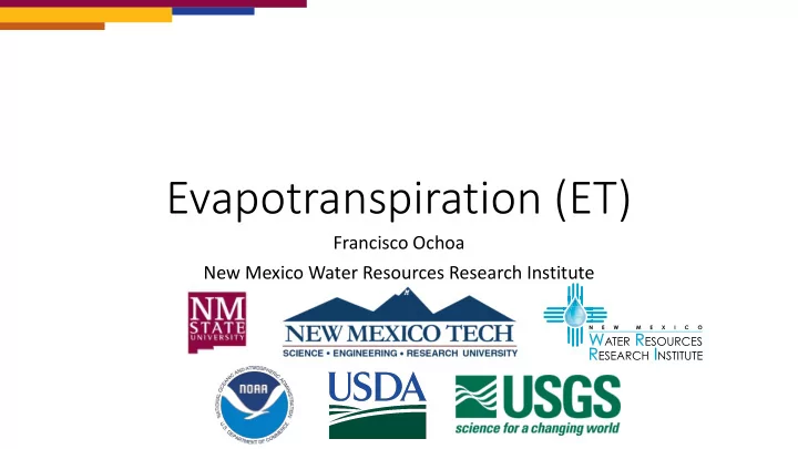 evapotranspiration et