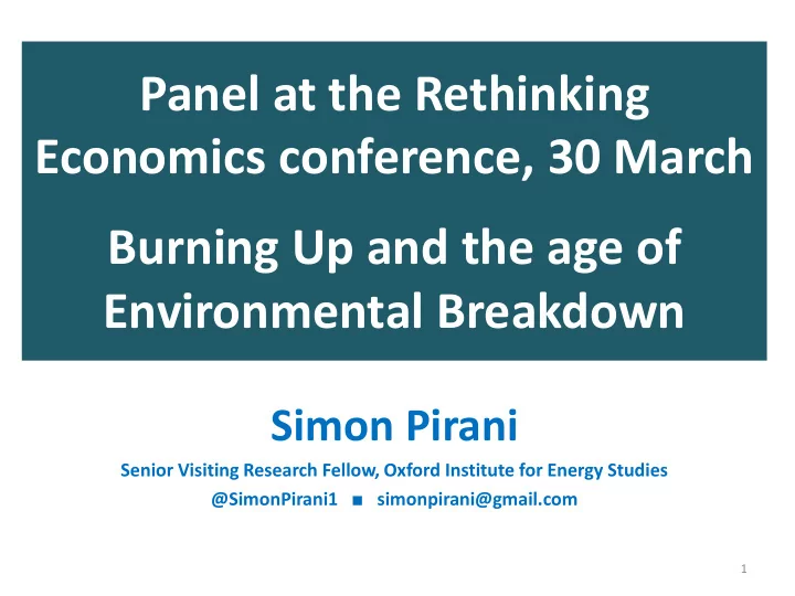 panel at the rethinking