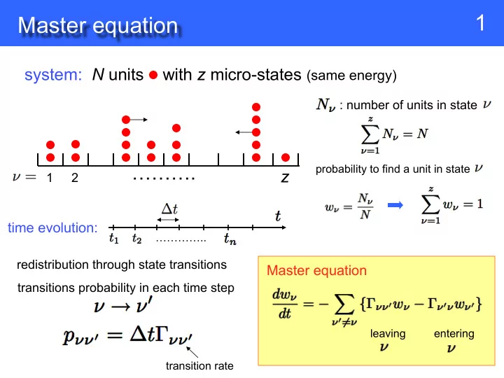 1 master equation