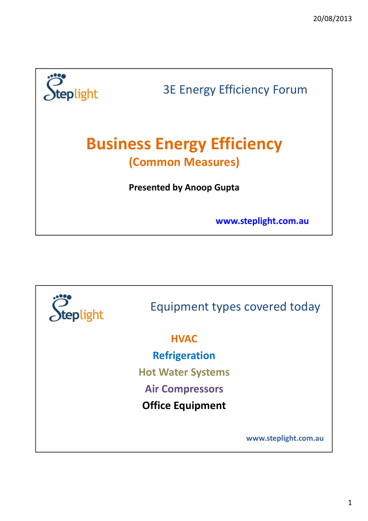 business energy efficiency