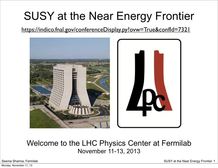 susy at the near energy frontier