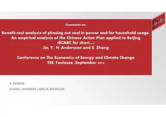 Benefit-cost analysis of phasing out coal in power and for household usage:  An empirical analysis