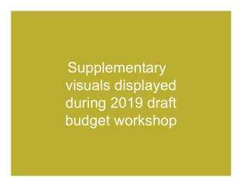 Supplementary  visuals displayed  during 2019 draft  budget workshop  Residential Sector: 2019
