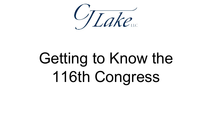 getting to know the 116th congress midterm election data