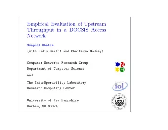 CN  Computer Networks Research Group  G  R  Department of Computer Science  and  The