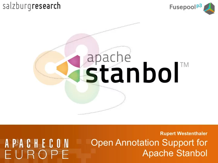 open annotation support for apache stanbol apache stanbol