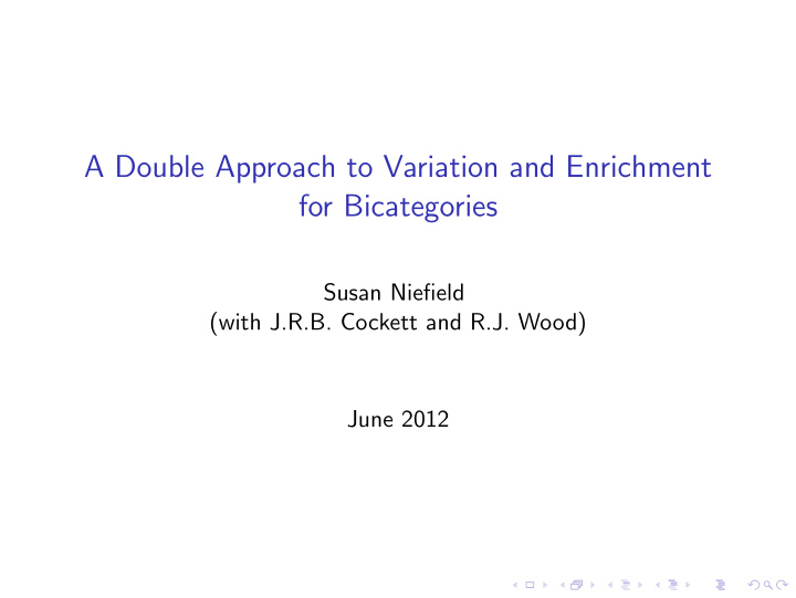 a double approach to variation and enrichment for