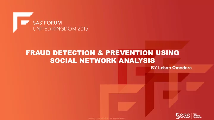 fraud detection prevention using social network analysis